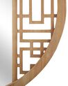 Drewniane okrągłe lustro ścienne ⌀ 60 cm jasne FIRMINY_797025