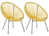 Lot de 2 chaises de jardin jaunes ACAPULCO II_795200