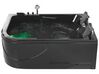 Left Hand Whirlpool Corner Bath with LED 1700 x 1190 mm Black BAYAMO_821075