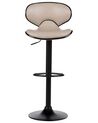 Set of 2 Faux Leather Swivel Bar Stools Light Beige CONWAY II_894628