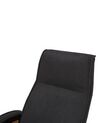 Cadeira de massagem com repousa-pés em tecido preto HERO_700626