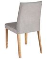 Set of 2 Fabric Dining Chairs Light Grey PHOLA_832122