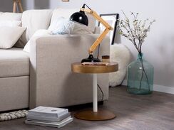 Sivupöytä säilytystila tumma puu/valkoinen OREGON