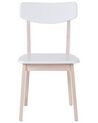 Set of 2 Wooden Dining Chairs White SANTOS_868841