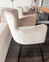Set of 2 Velvet Dining Chairs Taupe SANILAC_881048