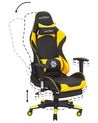 Cadeira gaming em pele sintética amarela e preta VICTORY_768105
