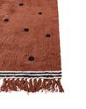 Barna pamut szőnyeg 140 x 200 cm LAZA_908047