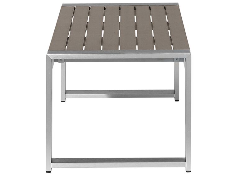Table de jardin en aluminium gris foncé 90 x 50 cm SALERNO | Beliani.fr