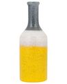 Dekovase Steinzeug gelb / weiß / grau 36 cm LARNACA_733878