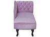 Right Hand Chaise Lounge Velvet Light Violet NIMES_712574