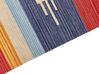 Kelim Teppich Baumwolle mehrfarbig 140 x 200 cm geometrisches Muster Kurzflor KAMARIS_869965