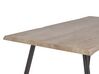 Table à manger effet bois clair et noire 120 x 80 cm LUTON_786555