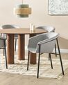 Set of 2 Fabric Dining Chairs Grey AMES_868297