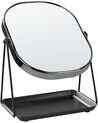 Miroir de maquillage 20 x 22 cm noir CORREZE_848287