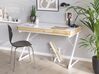 2 Drawer Home Office Desk 120 x 60 cm White and Light Wood FONTANA_801335