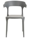 Sæt med 4 spisebordsstole grå GUBBIO _862368