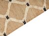 Teppich Jute beige 200 x 300 cm geometrisches Muster Kurzflor KALEKOY_885092