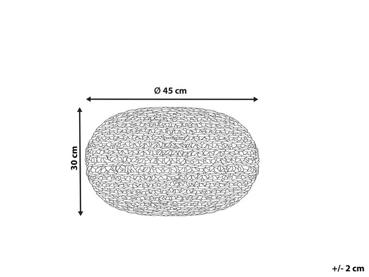 Pouf en jute noire DUKKI Beliani.fr