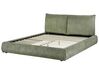 Łóżko sztruksowe 160 x 200 cm zielone VINAY_879986