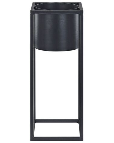 Stojanový kvetináč kovový 15 x 15 x 40 cm čierny IDRA