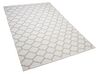 Outdoor Teppich beige 140 x 200 cm marokkanisches Muster zweiseitig Kurzflor AKSU_805118