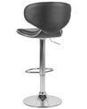 Set of 2 Faux Leather Swivel Bar Stools Black CONWAY_743418