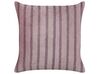 Set of 2 Velvet Cushions Striped 45 x 45 cm Pink AGAPANTHUS_838373
