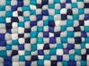 Alfombra de lana violeta/blanco/azul marino 160 x 230 cm AMDO_718666