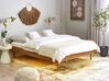 Łóżko LED drewniane 140 x 200 cm jasne TOUCY_909688