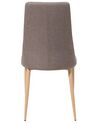 Set of 2 Fabric Dining Chairs Taupe Beige CLAYTON_693428