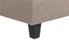Canapé modulable 3 places en tissu marron avec ottoman UNSTAD_891275