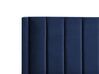 Lit double en velours bleu marine 140 x 200 cm VILLETTE_832609