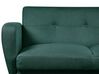 3 Seater Fabric Sofa Bed Green FLORLI_905926