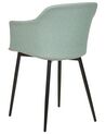 Set of 2 Fabric Dining Chairs Mint Green ELIM_883607