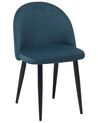 Zestaw 2 krzeseł welurowy niebieski VISALIA_710994