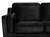 3 Seater Velvet Sofa Black LOKKA_705445