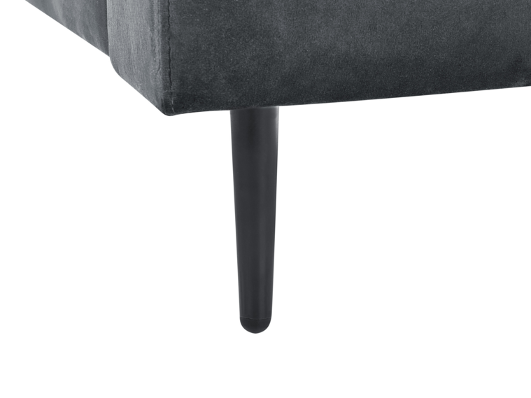 Velvet Chaise Lounge Grey GUERET Beliani.co.uk