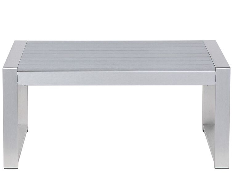 Table de jardin en aluminium gris clair 90 x 50 cm SALERNO | Beliani.fr