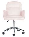 Velvet Desk Chair Pink PRIDDY_855077