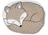 Conjunto de 2 almofadas decorativas cinzentas com motivo de raposa 50 x 40 cm DHANBAD_801070