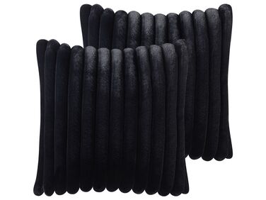 Set di 2 cuscini nero 45 x 45 cm RAKYA