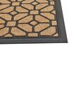 Paillasson avec motif géométrique 45 x 75 cm en fibre de coton naturel et noir BELUKHA_905023