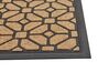 Coir Doormat Geometric Pattern Natural and Black BELUKHA_905023