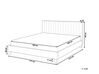  Fabric EU King Size Bed Light Grey POITIERS_793287