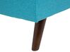 Fabric Sofa Bed Turquoise Blue RONNE_672373