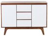 3 Drawer Sideboard White with Dark Wood PITTSBURGH_427136