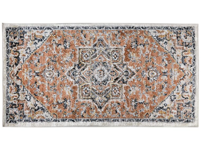 Teppich mehrfarbig 80 x 150 cm orientalisches Muster Kurzflor METSAMOR_854966