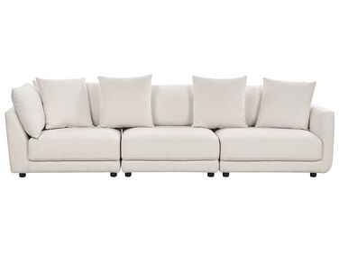 3 personers sofa med fodskammel hvid SIGTUNA