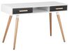 Sminkbord / Skrivbord med 2 lådor och hylla 120 x 45 cm vit/grå FRISCO_716354