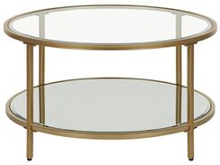 Sohvapöytä lasitasolla rauta kulta BIRNEY